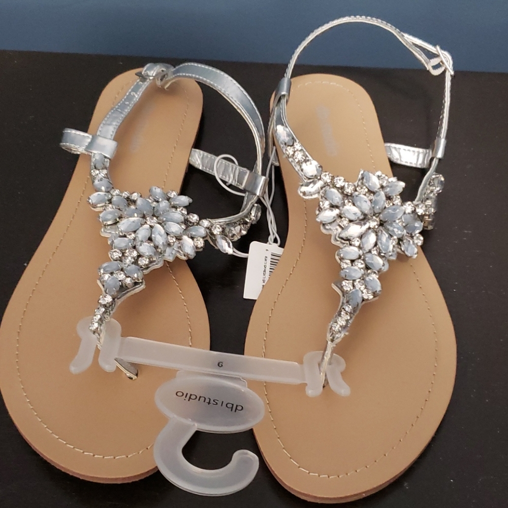 David's Bridal Gem Sandals